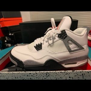 2012 air Jordan retro 4 white cement grey.